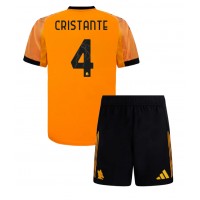Stroje piłkarskie AS Roma Bryan Cristante #4 Koszulka Wyjazdowej dla dzieci 2025-26 Krótki Rękaw (+ szorty)